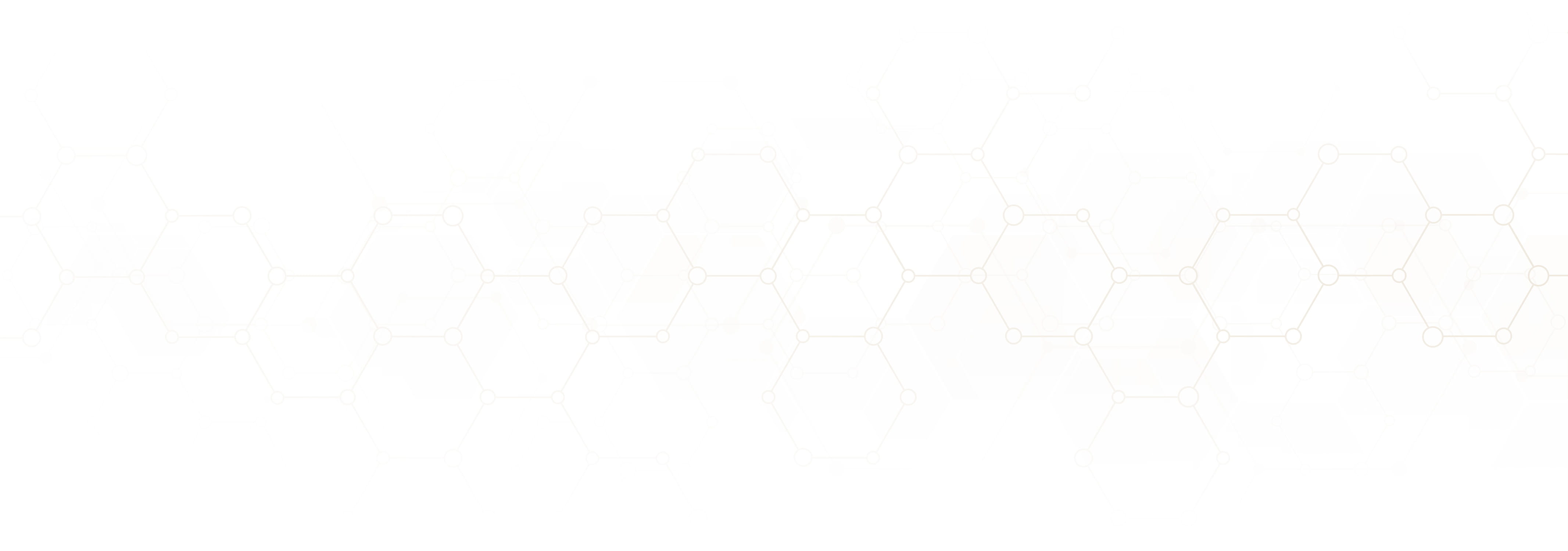 Gold hexagons on a white background