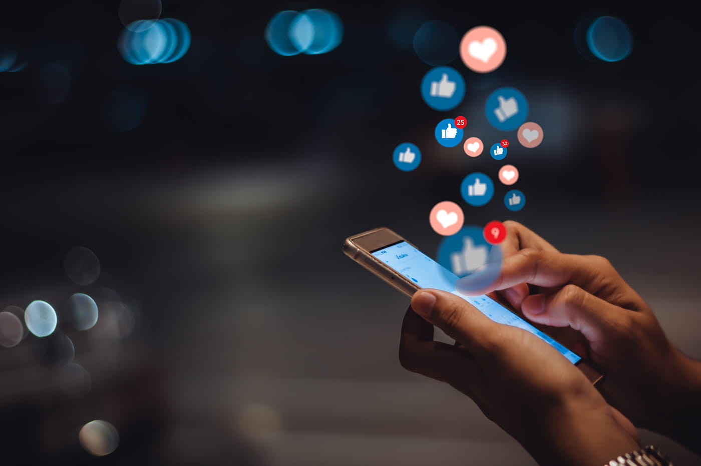 A person interacting with a brand on social media.