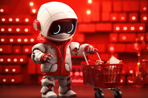AI Robot with a virtual shopping cart 
