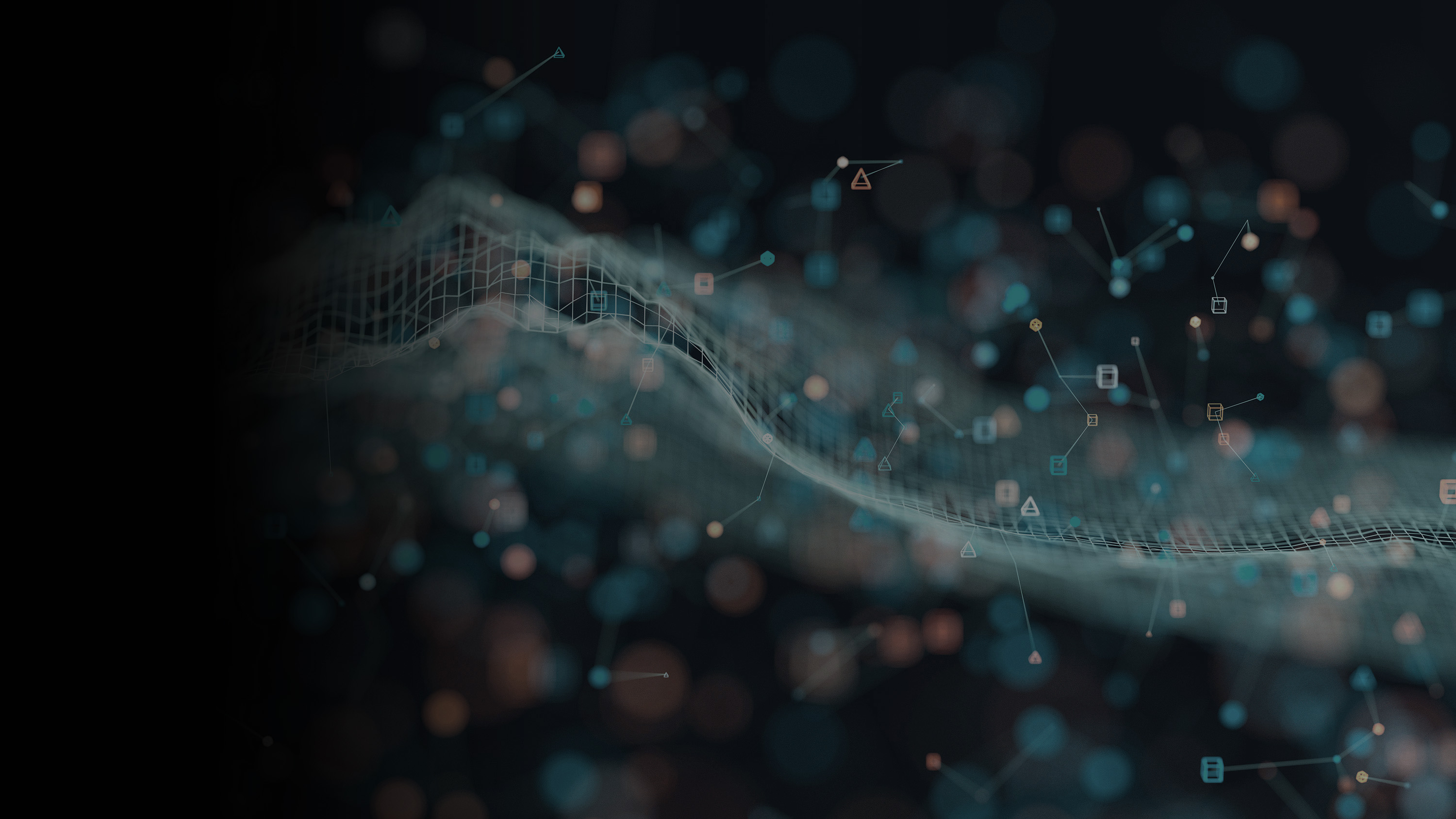 Waveform shape in a large group of dots.
