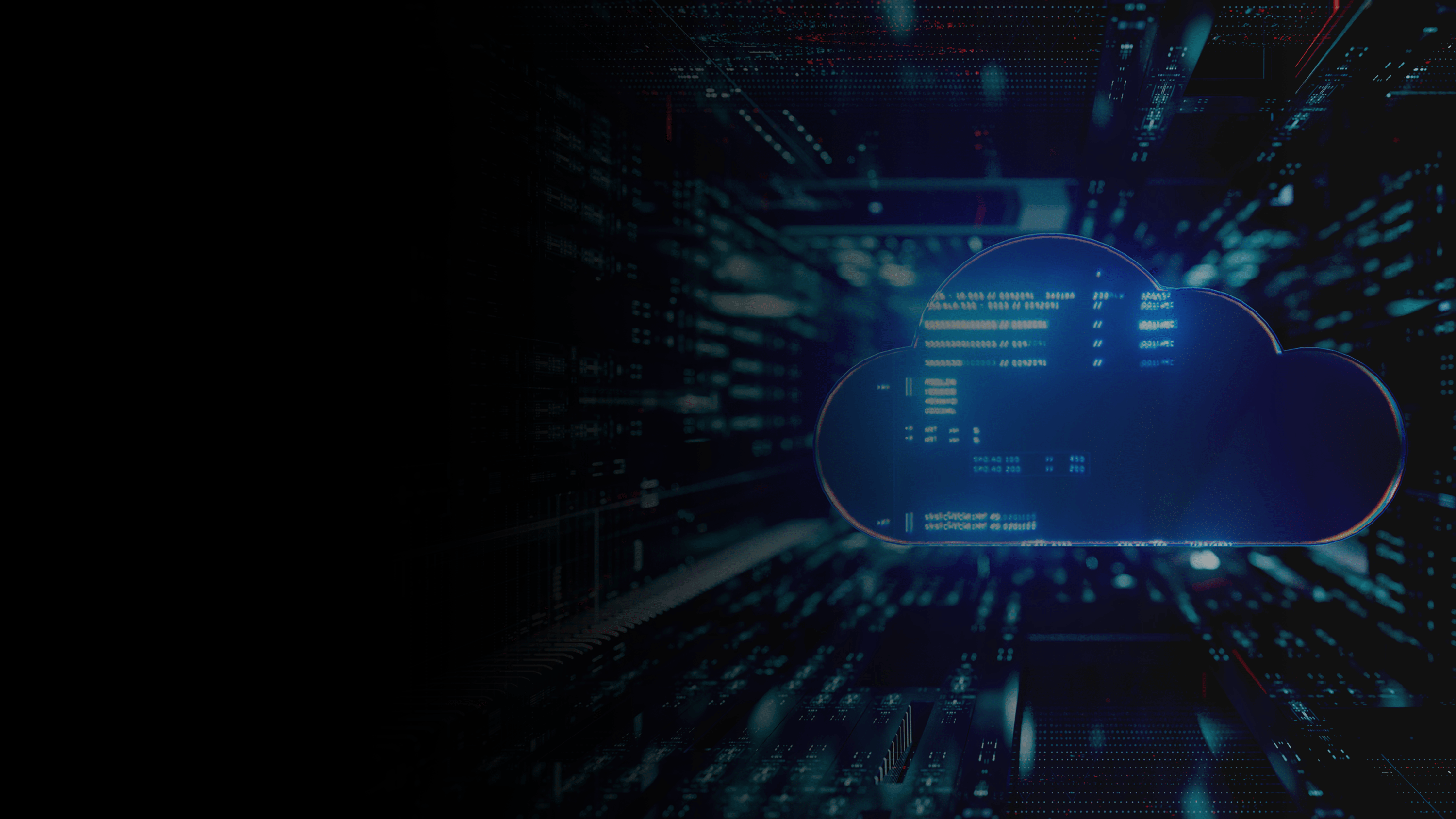 Blue technical cloud.