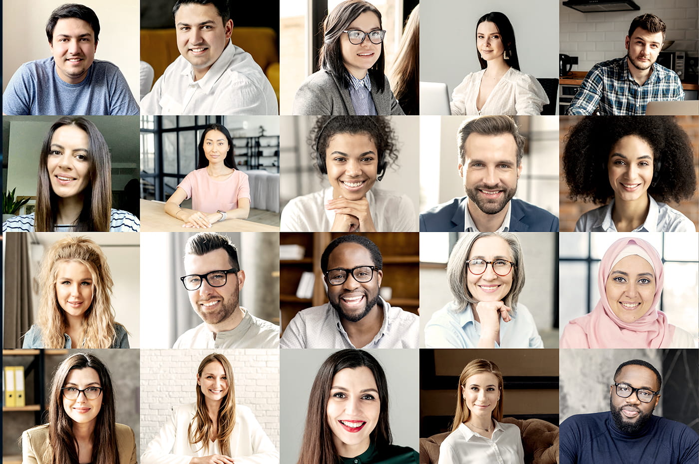 A group of men and women's headshots. 