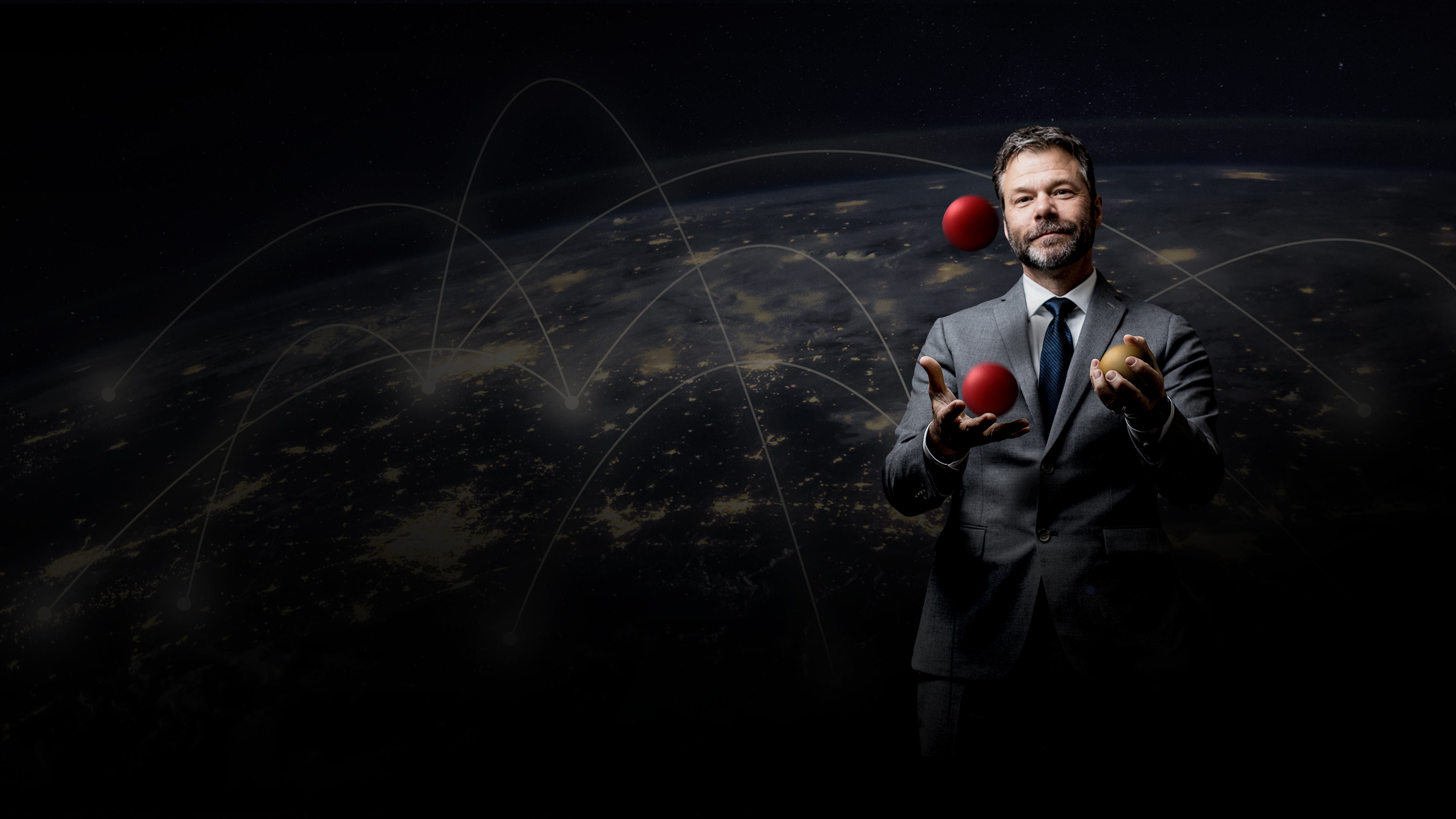 Kevin Sheen, VP, juggling balls