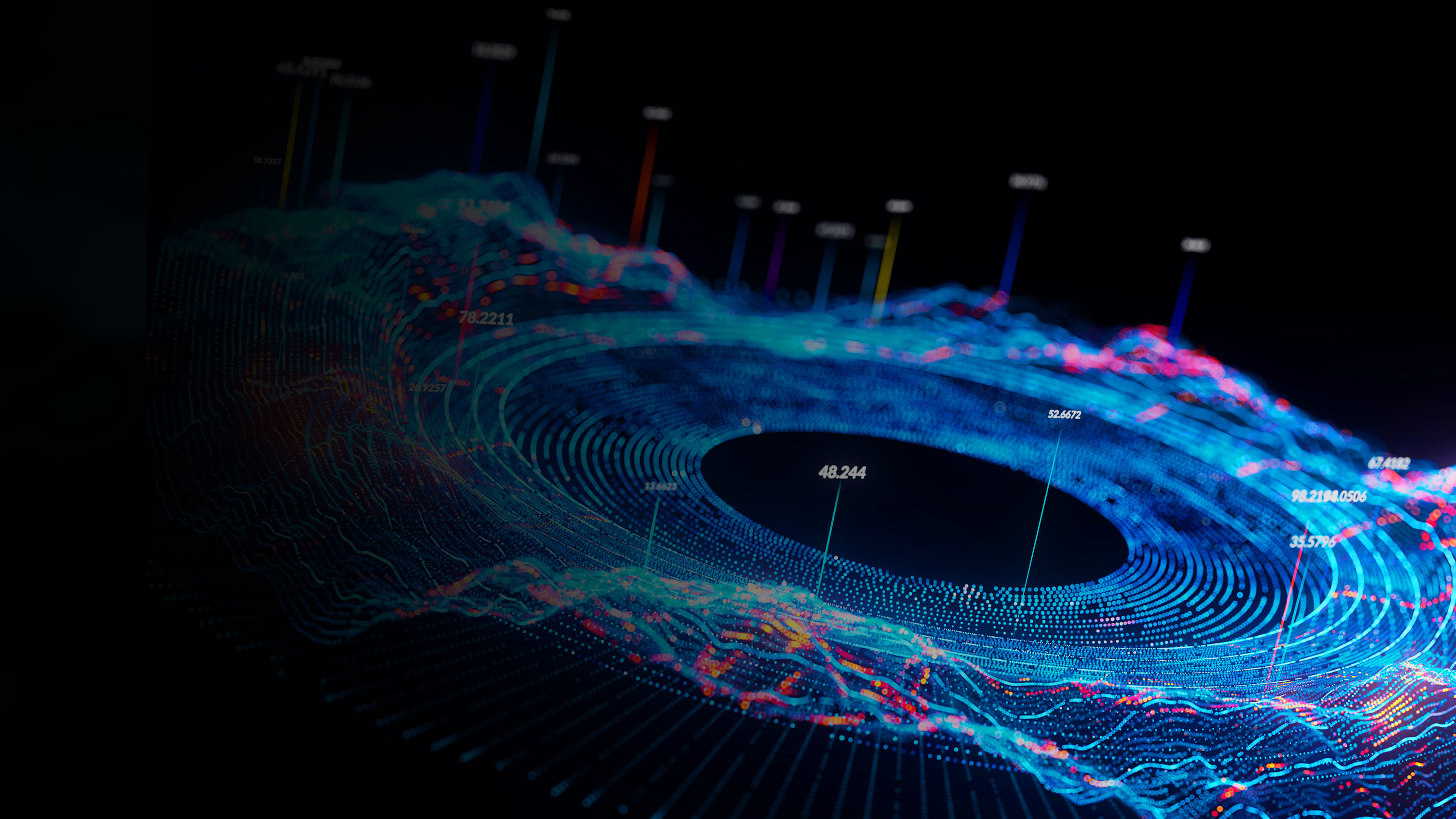 Data wave tech art