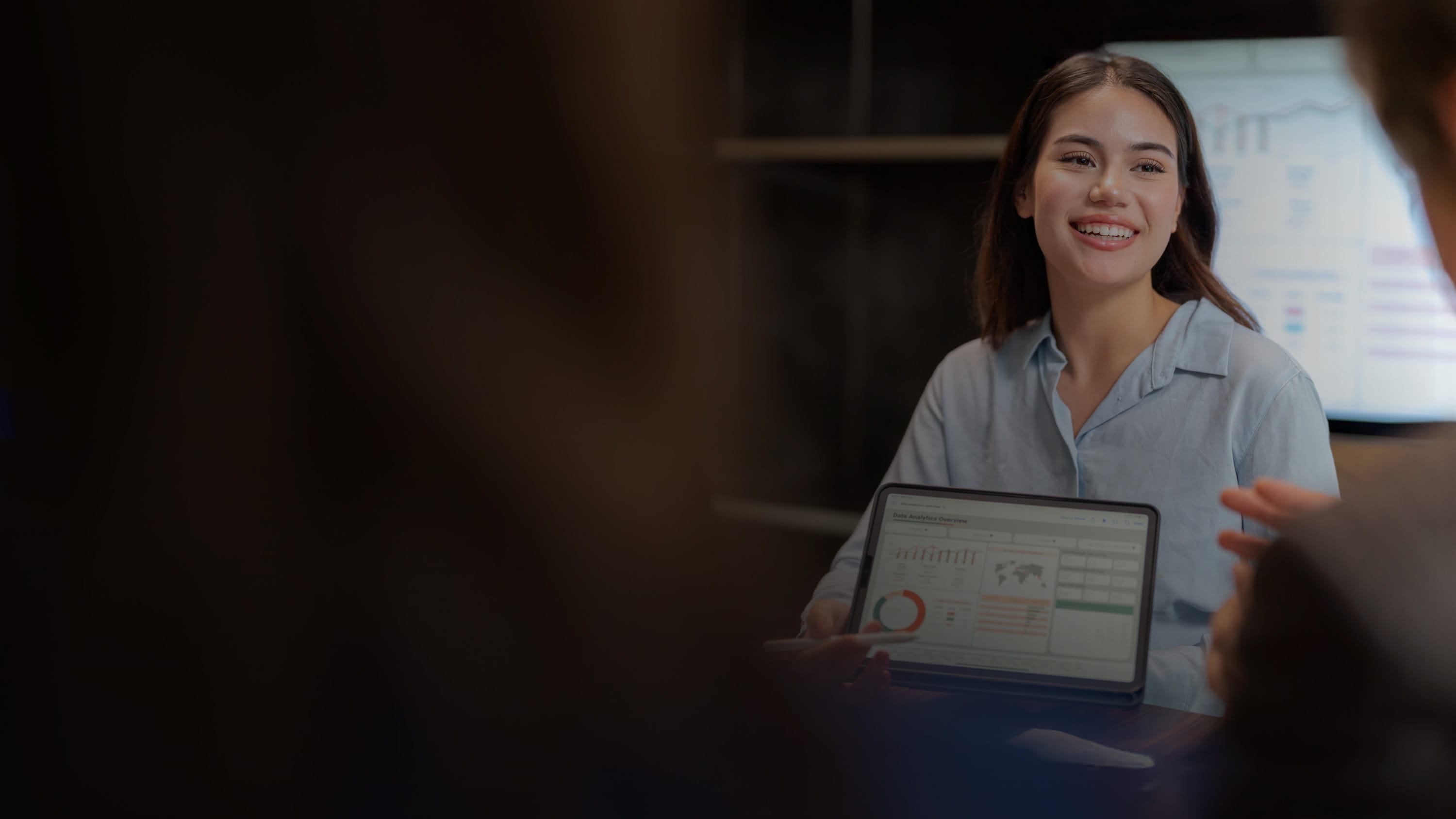 A group of professionals strategizing.