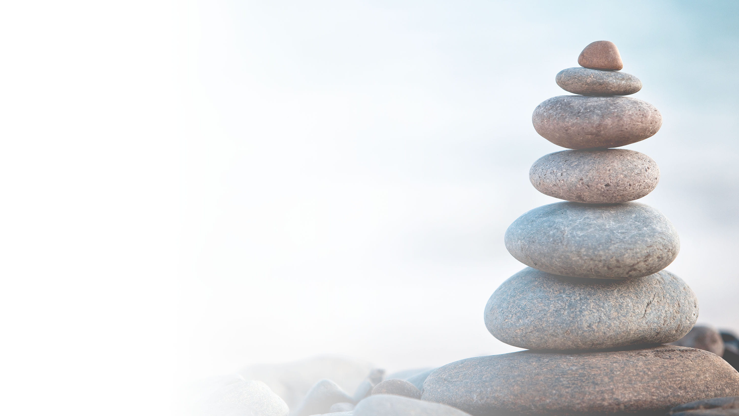 Stones carefully stacked on top of one another.