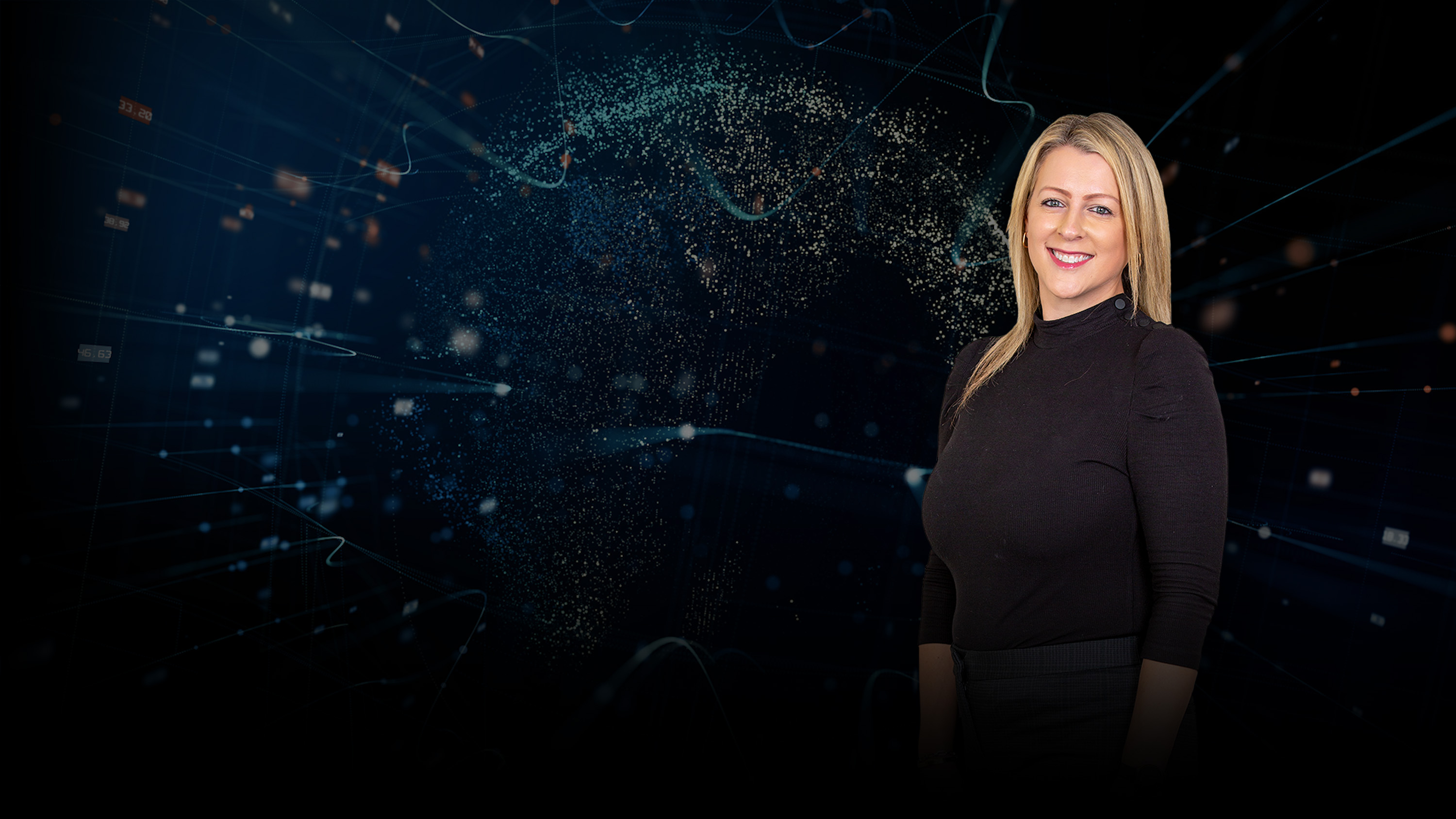 Erin Moloney on abstract background.