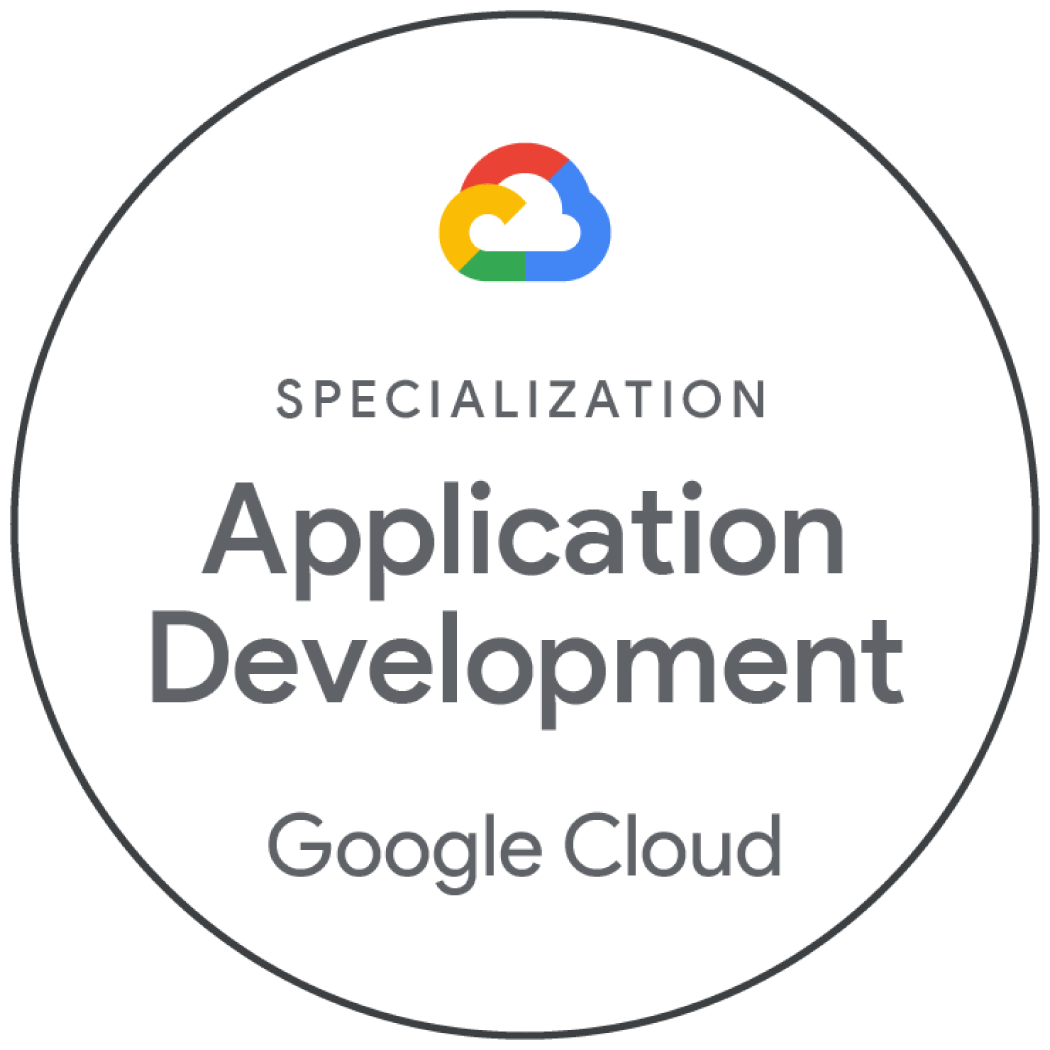 Google Cloud Application Development Specialization.