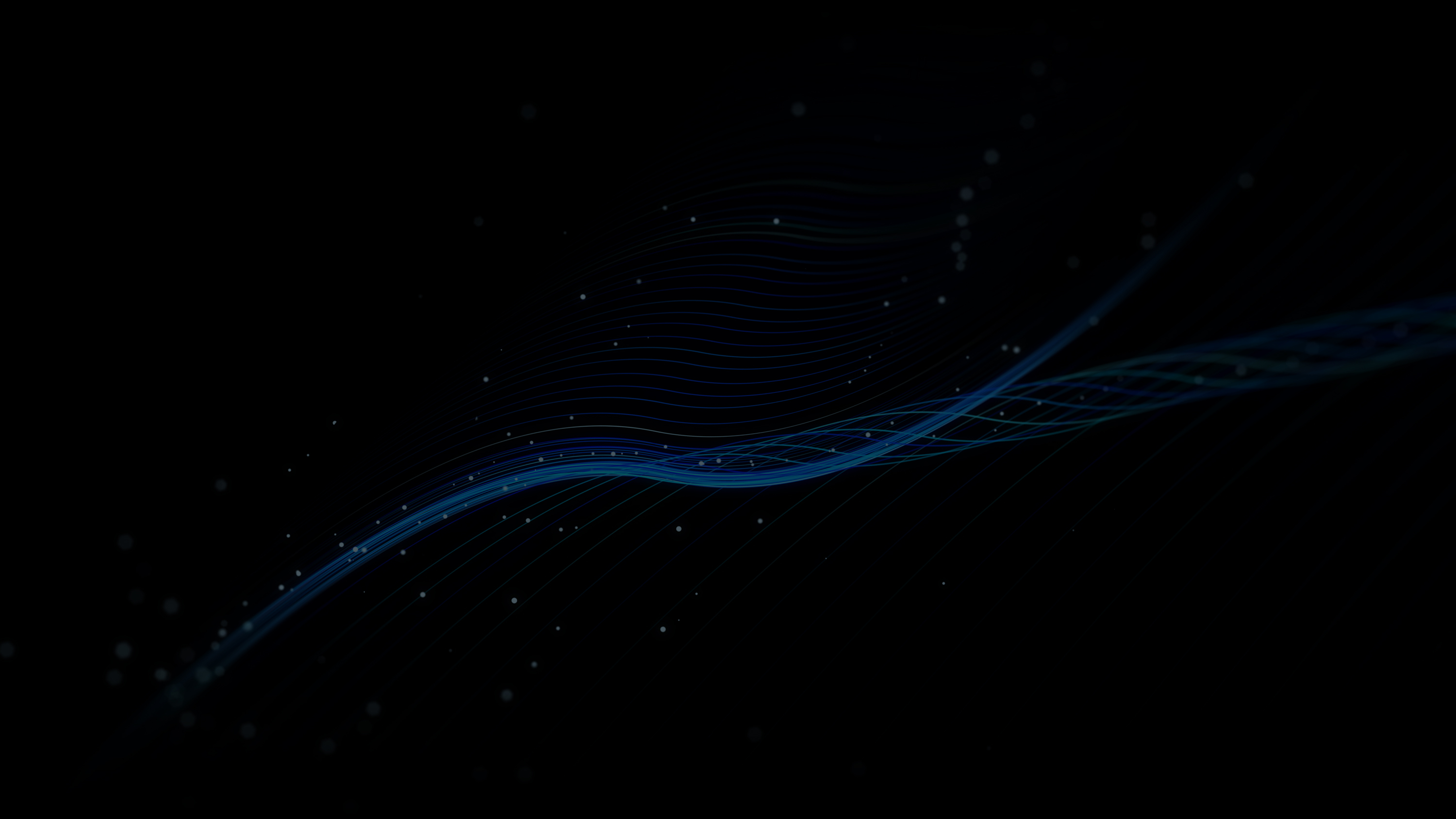 Blue waving data strands